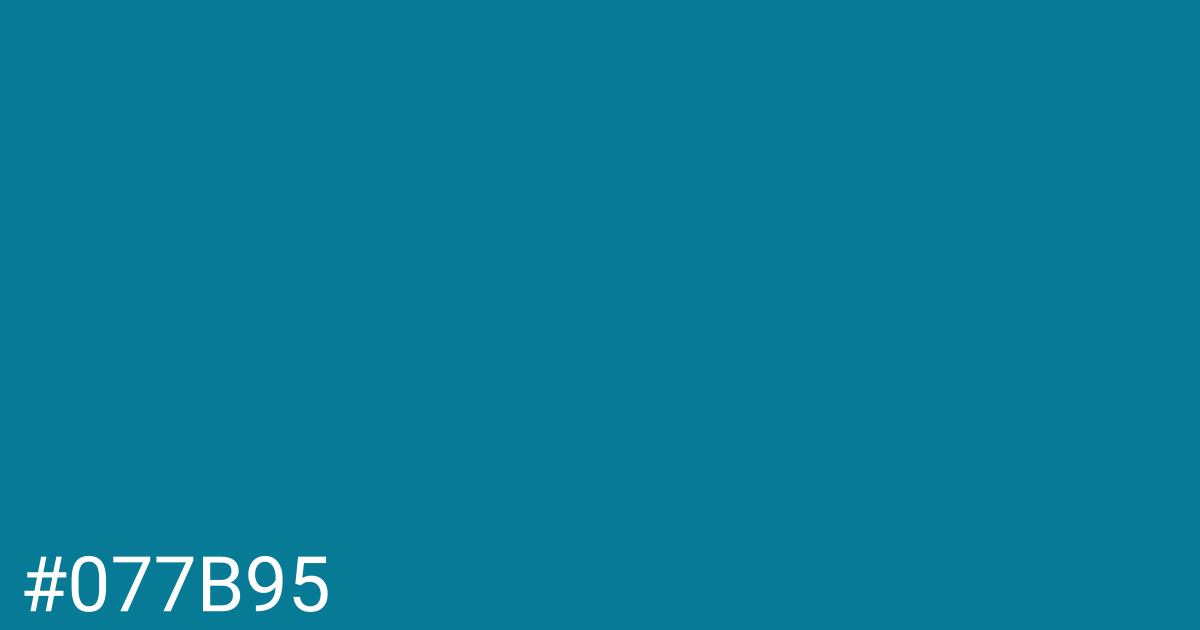 Hex color #077b95 graphic