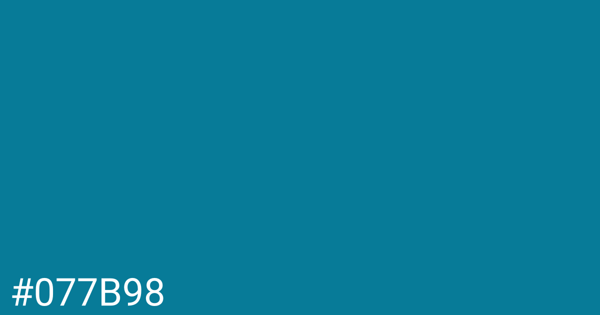 Hex color #077b98 graphic