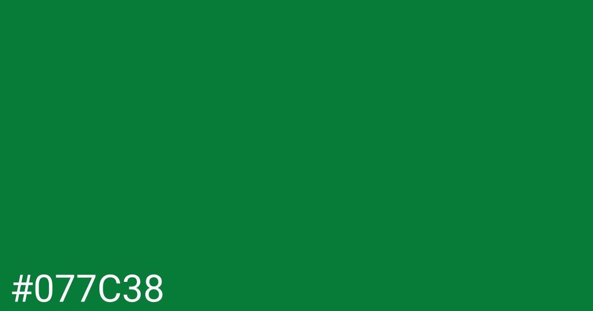 Hex color #077c38 graphic