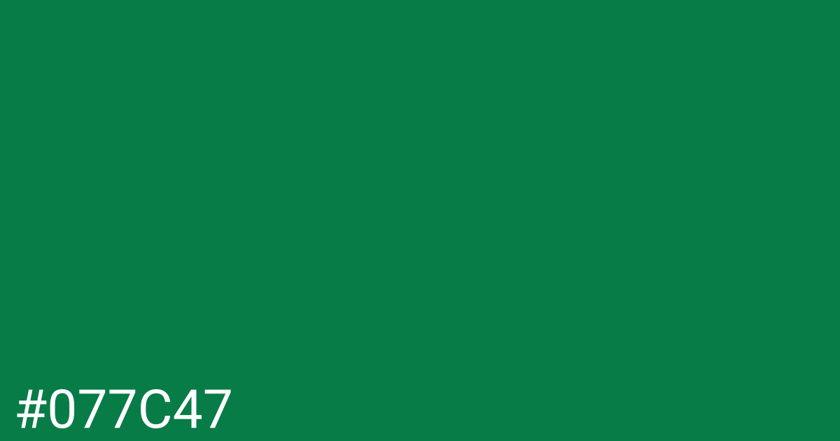 Hex color #077c47 graphic