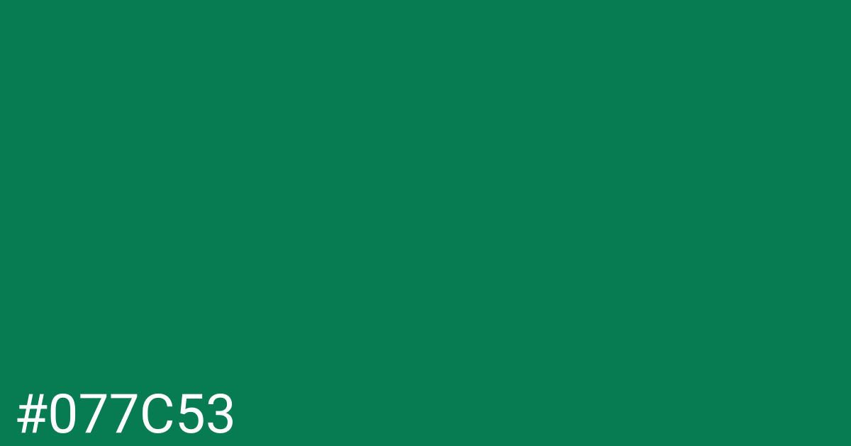 Hex color #077c53 graphic