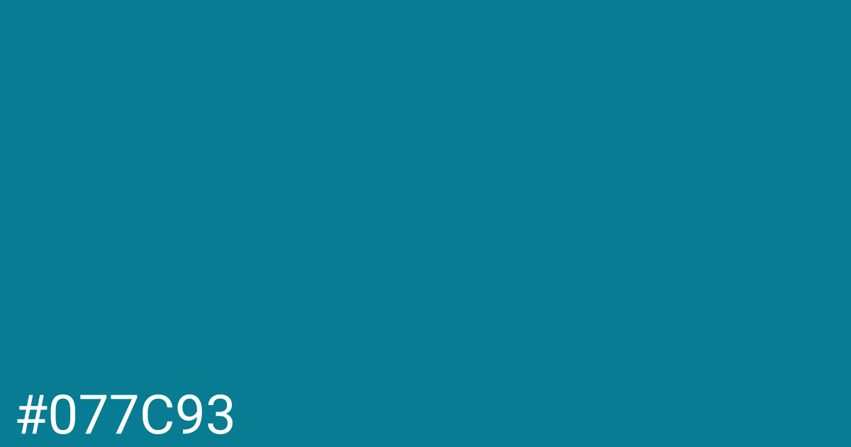 Hex color #077c93 graphic