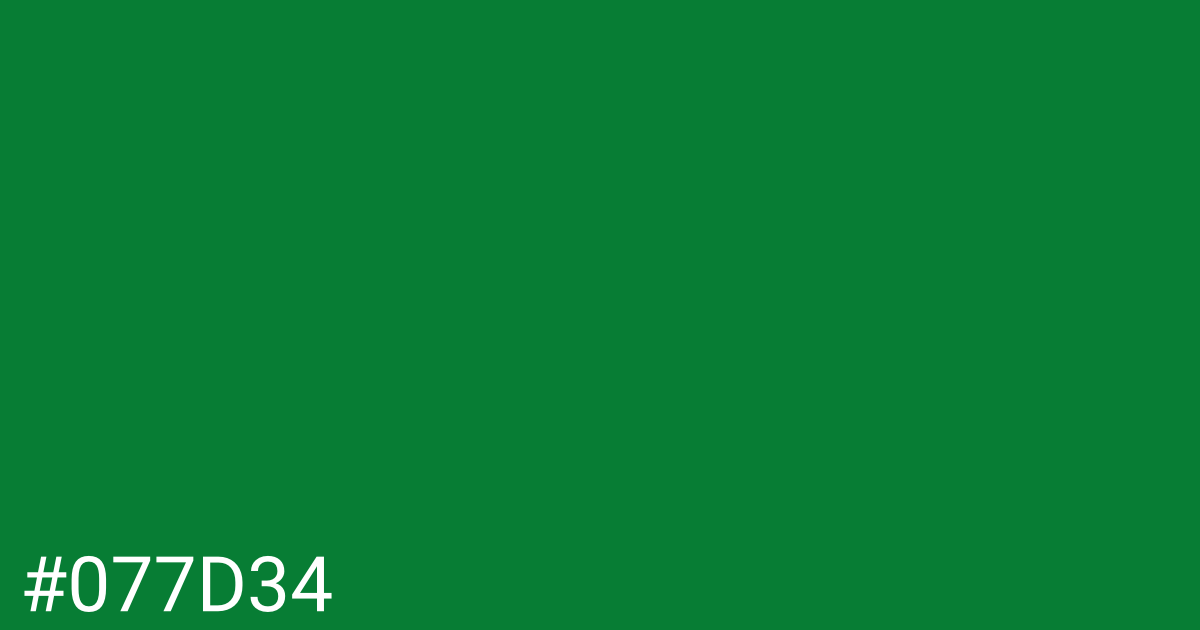 Hex color #077d34 graphic