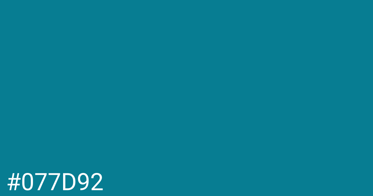 Hex color #077d92 graphic