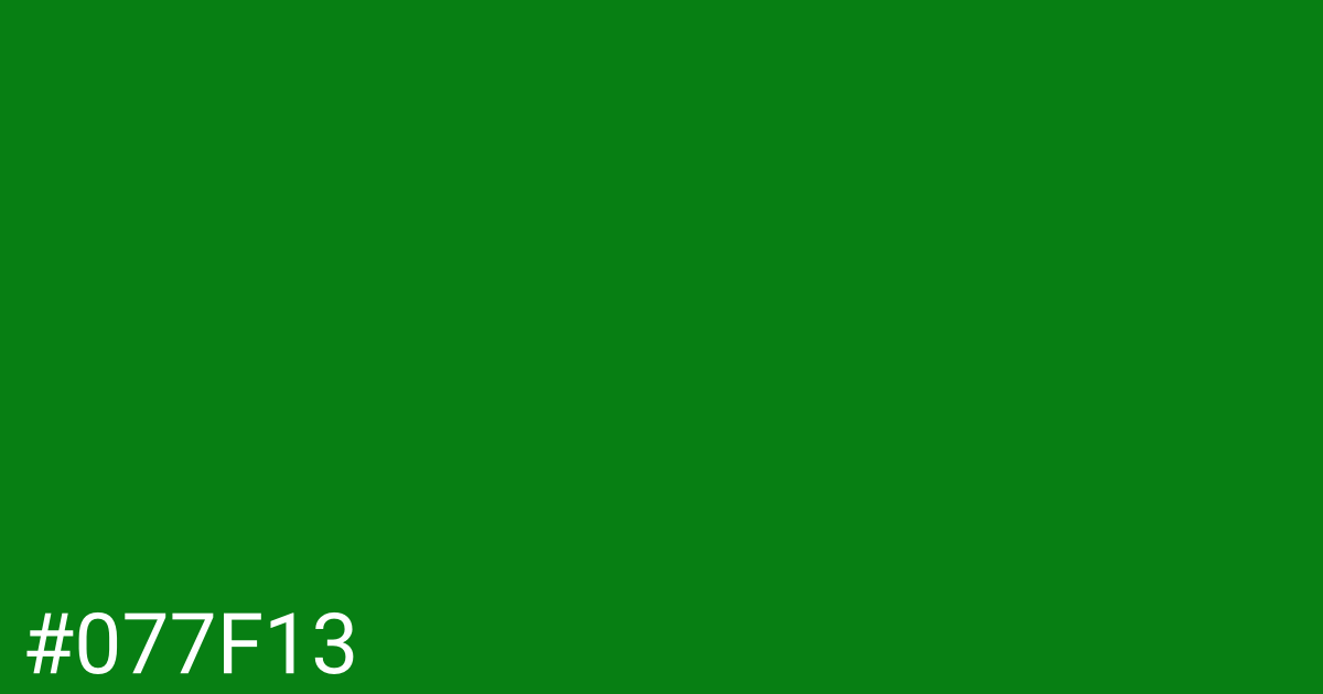 Hex color #077f13 graphic