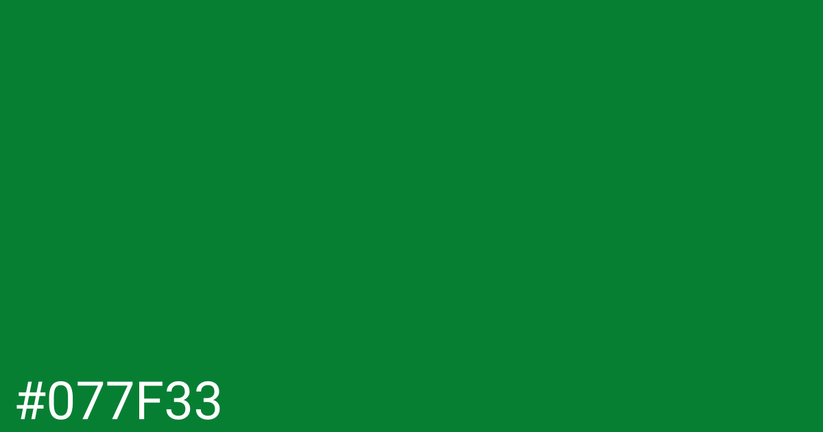 Hex color #077f33 graphic