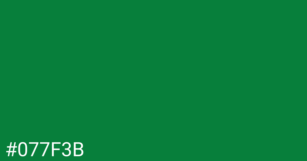 Hex color #077f3b graphic