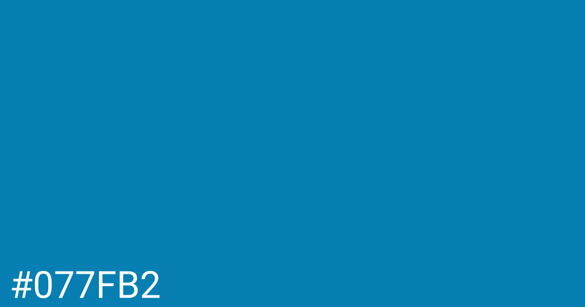Hex color #077fb2 graphic