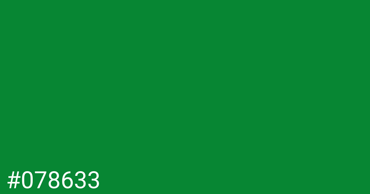 Hex color #078633 graphic