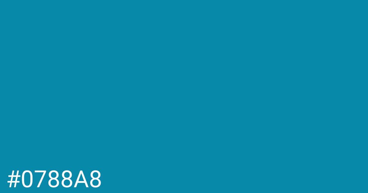 Hex color #0788a8 graphic