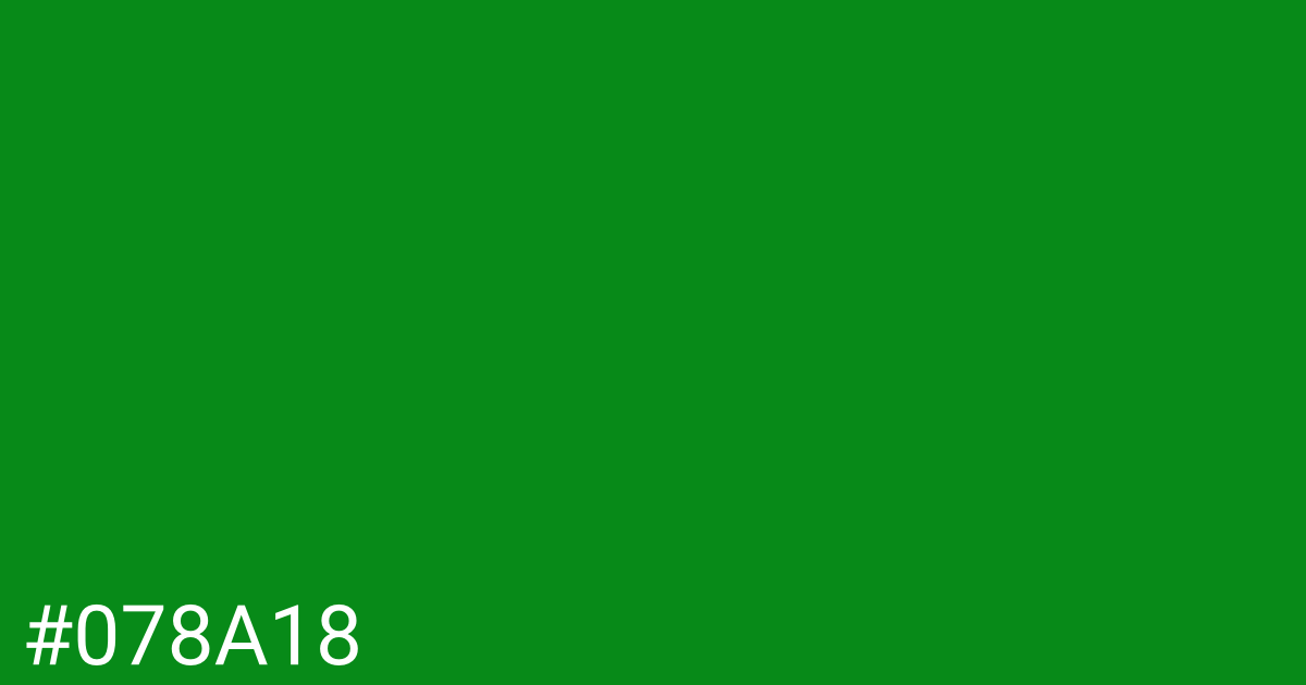 Hex color #078a18 graphic