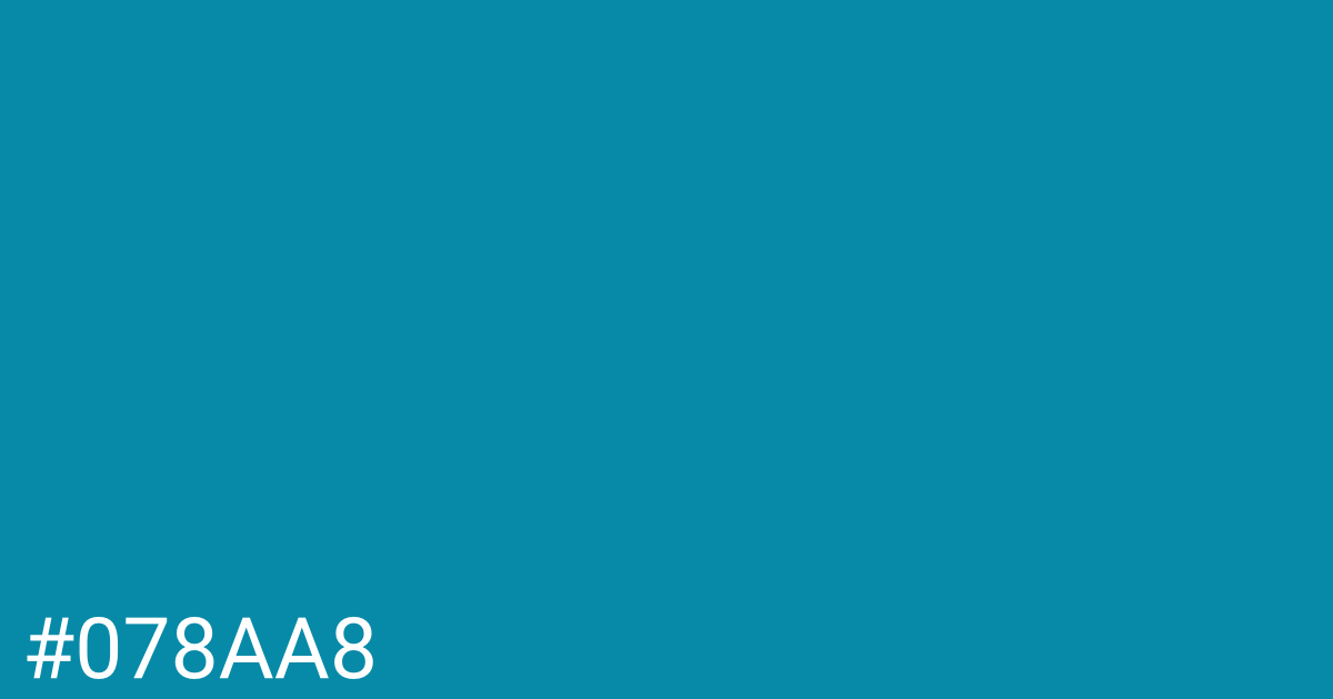 Hex color #078aa8 graphic