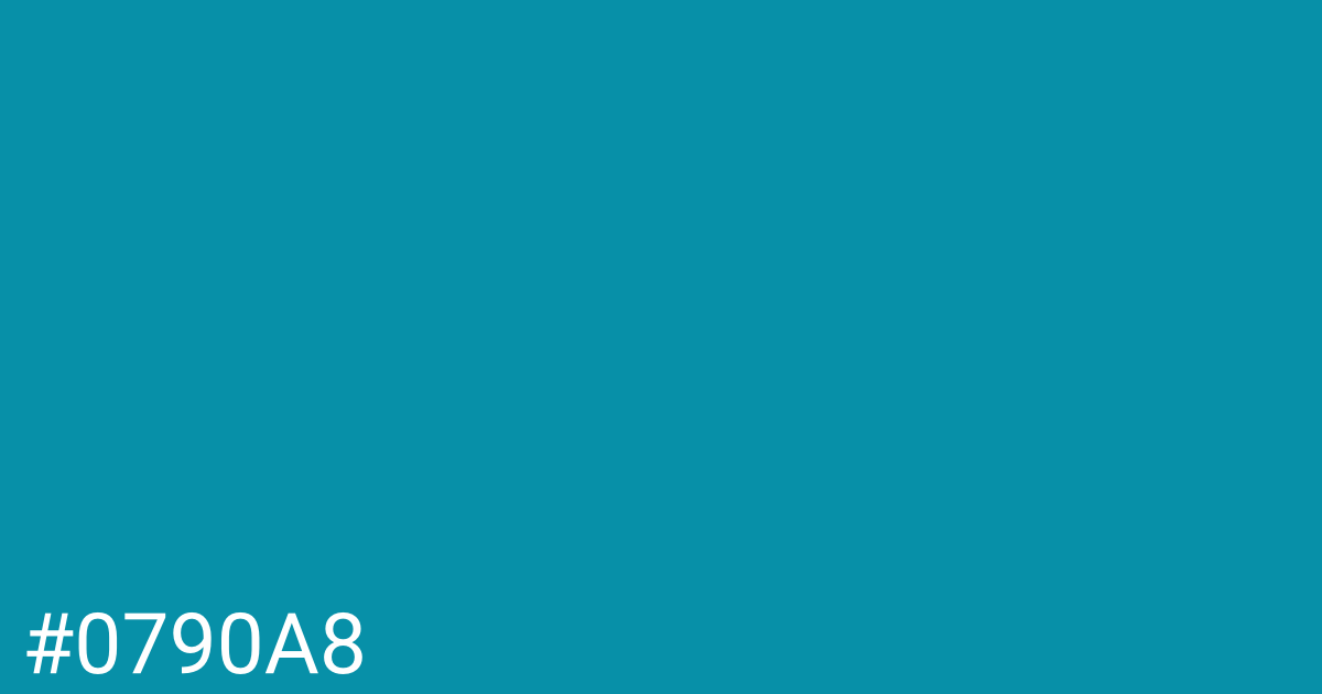 Hex color #0790a8 graphic