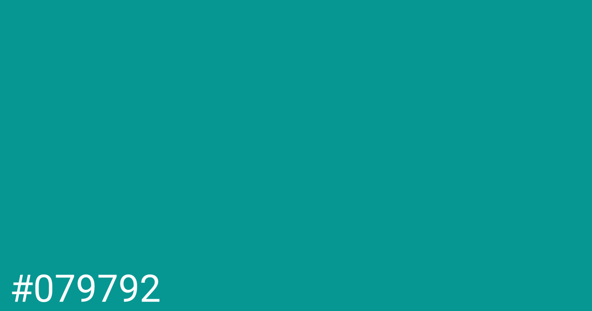 Hex color #079792 graphic