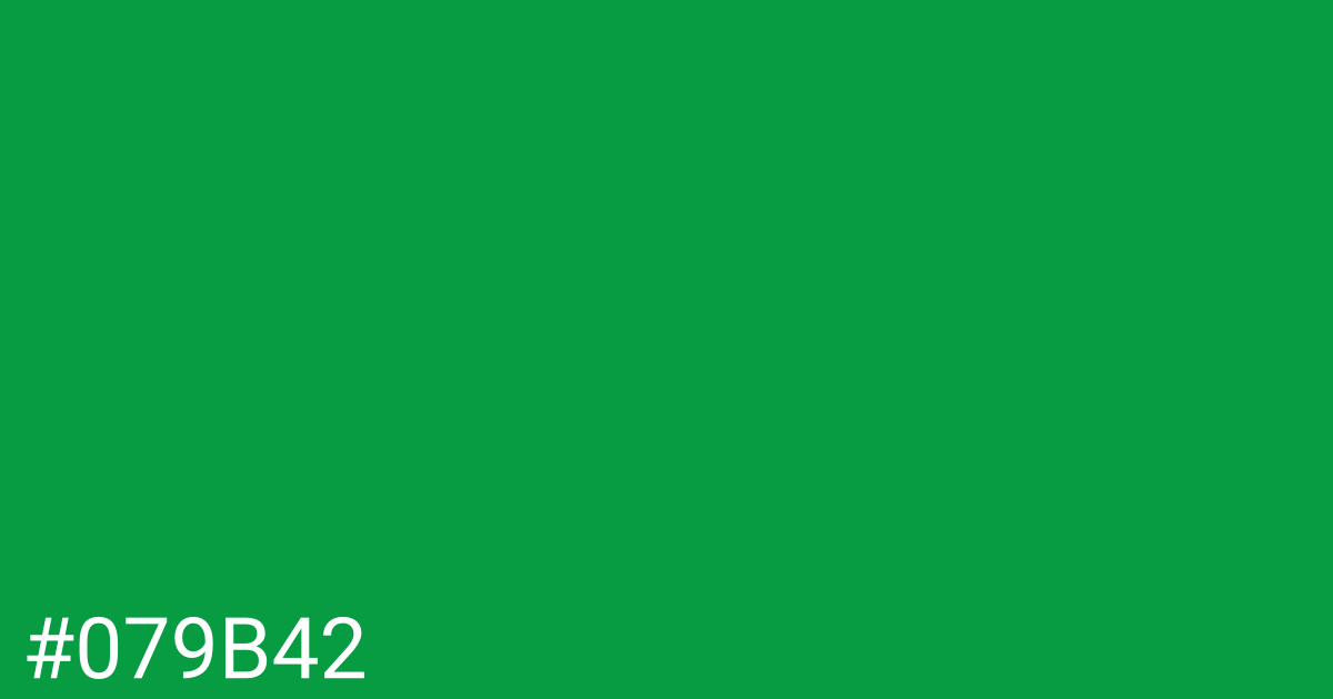 Hex color #079b42 graphic