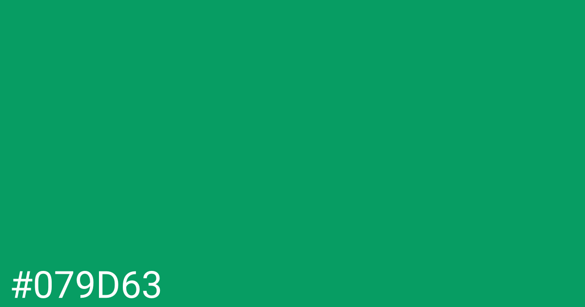 Hex color #079d63 graphic