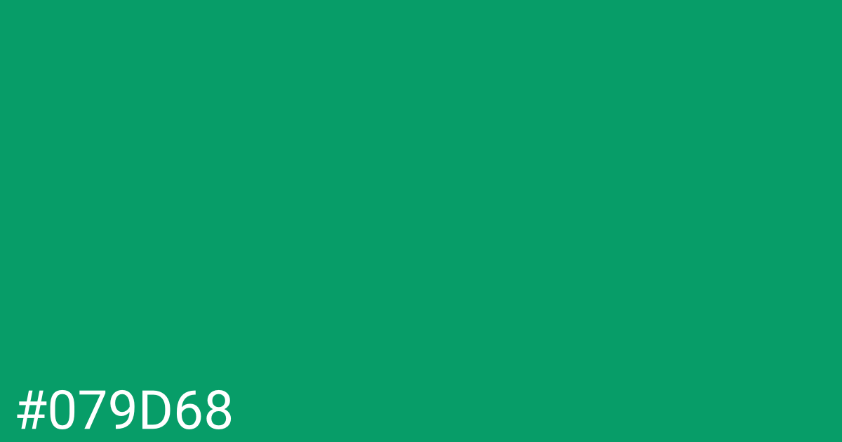 Hex color #079d68 graphic