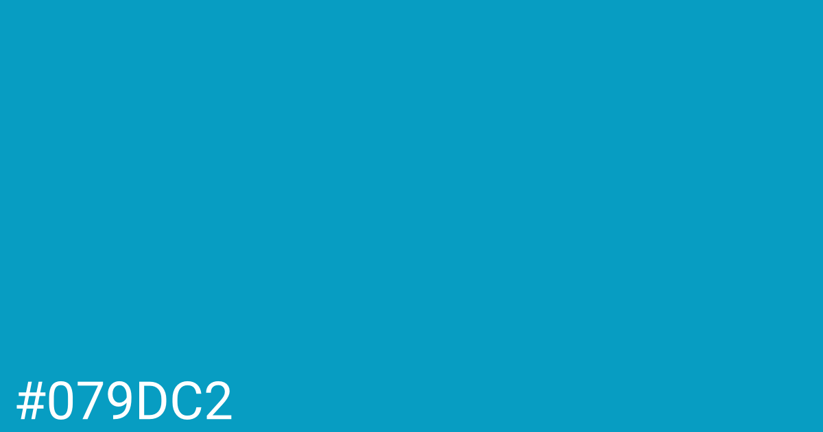 Hex color #079dc2 graphic