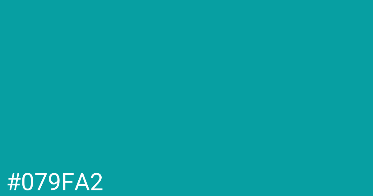 Hex color #079fa2 graphic