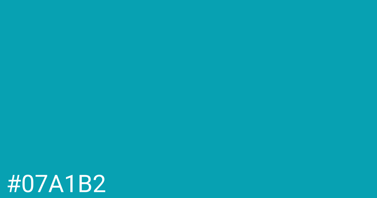 Hex color #07a1b2 graphic