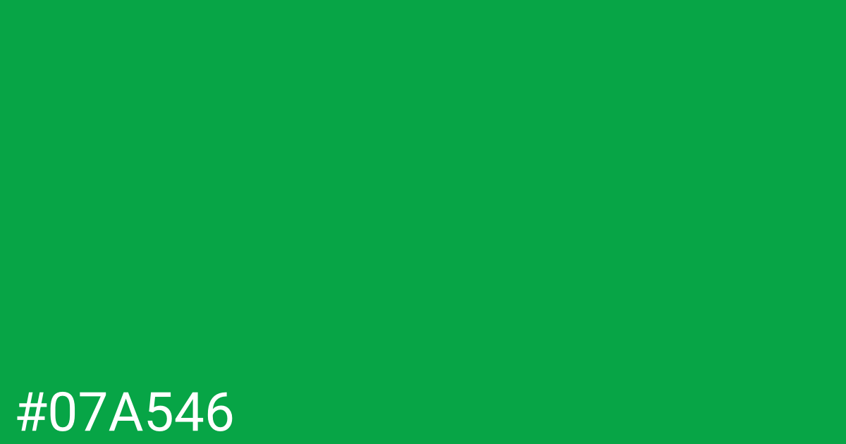 Hex color #07a546 graphic