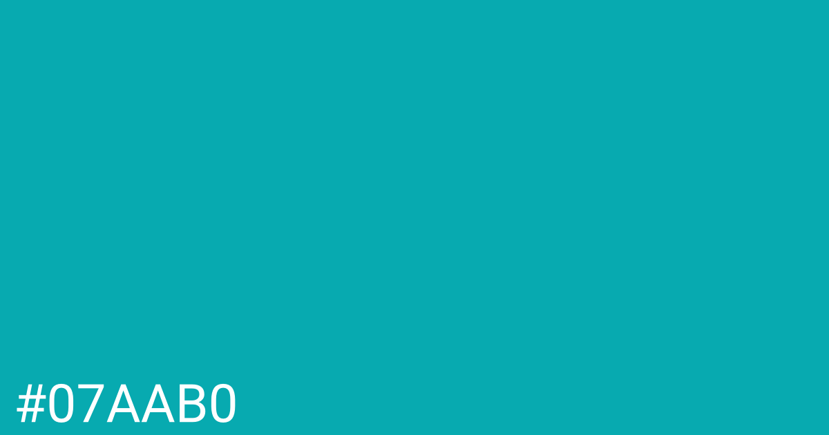 Hex color #07aab0 graphic