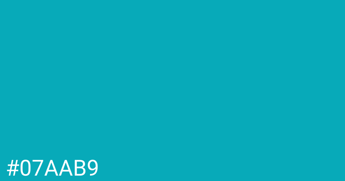 Hex color #07aab9 graphic
