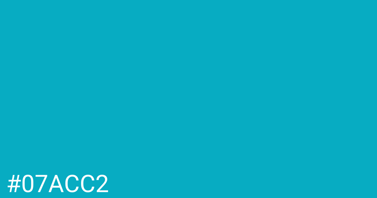 Hex color #07acc2 graphic
