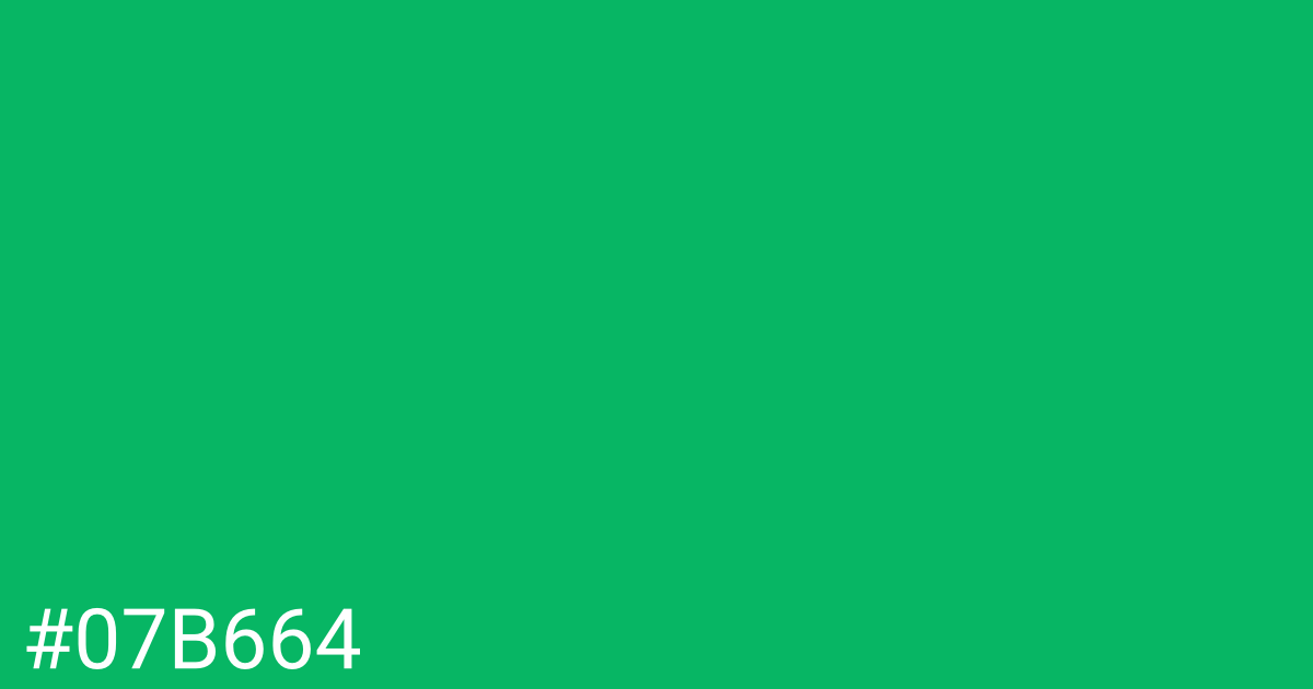 Hex color #07b664 graphic