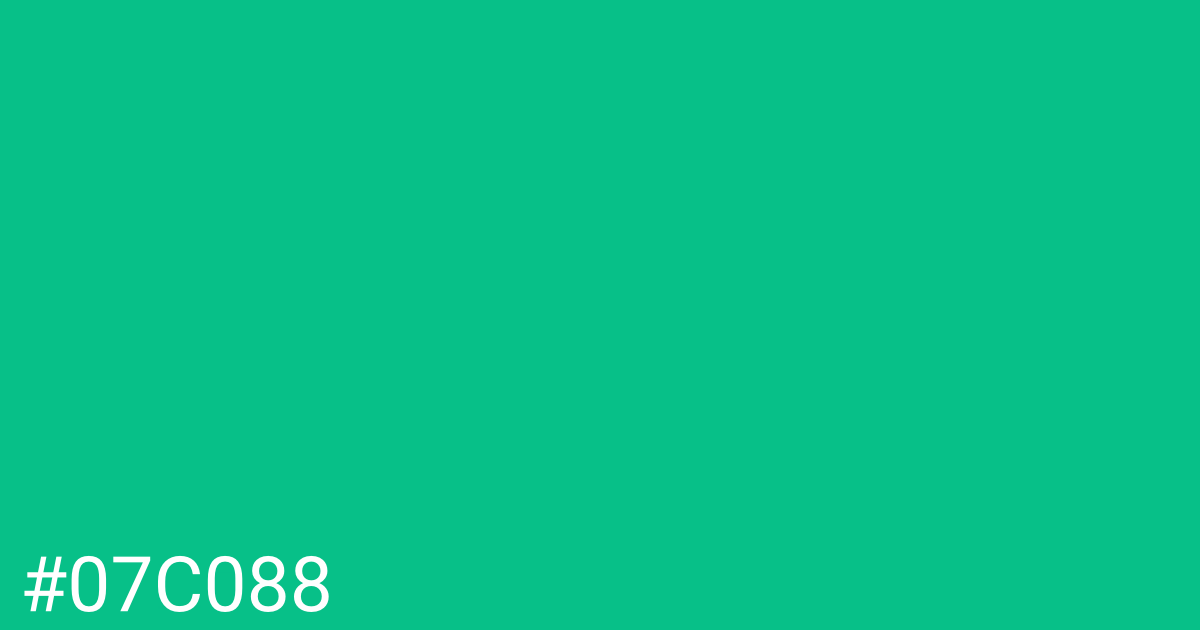 Hex color #07c088 graphic