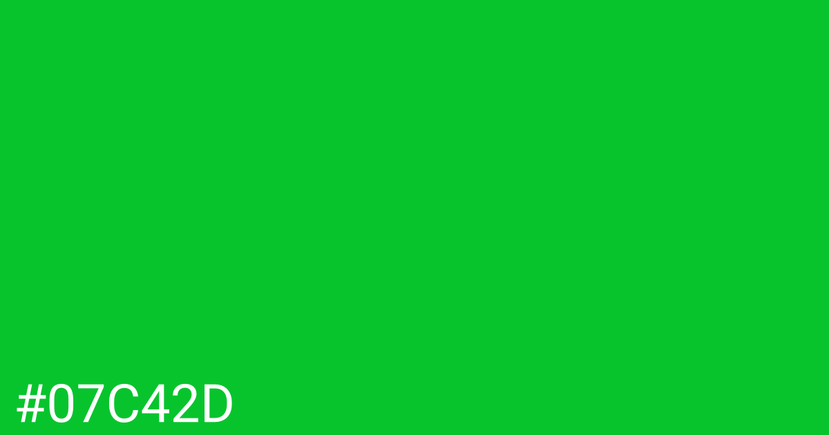 Hex color #07c42d graphic