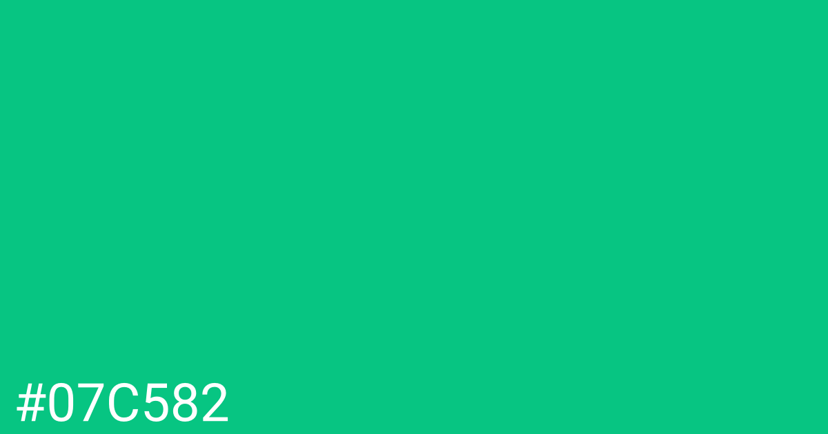 Hex color #07c582 graphic