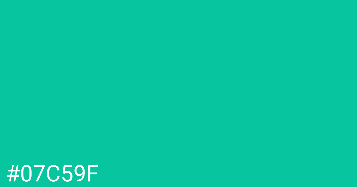 Hex color #07c59f graphic