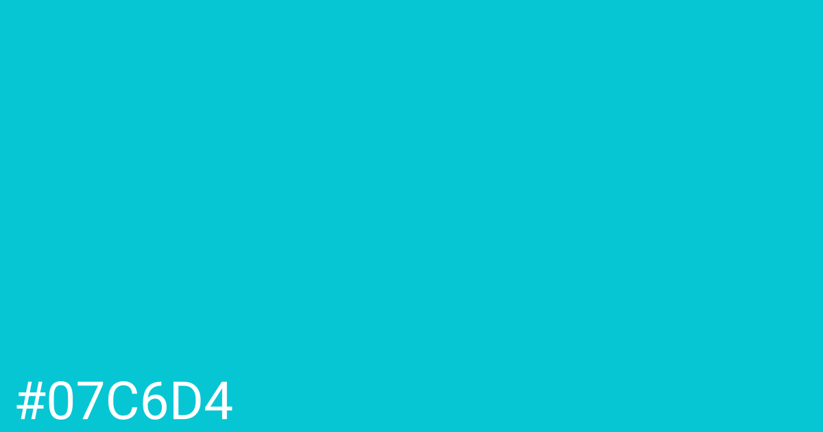 Hex color #07c6d4 graphic
