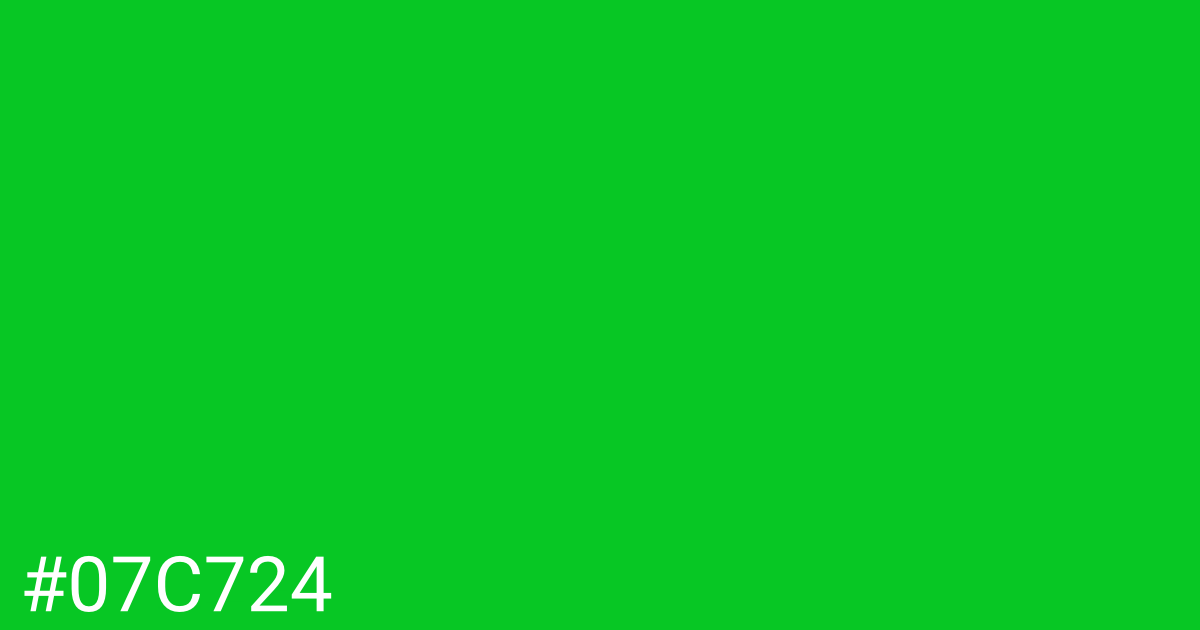 Hex color #07c724 graphic