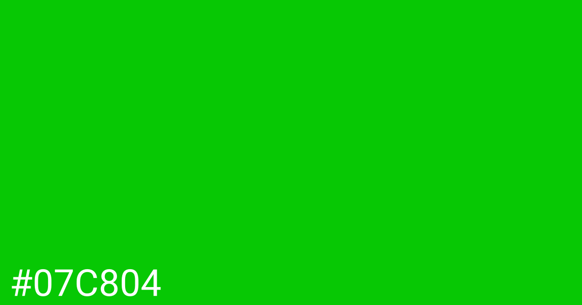 Hex color #07c804 graphic