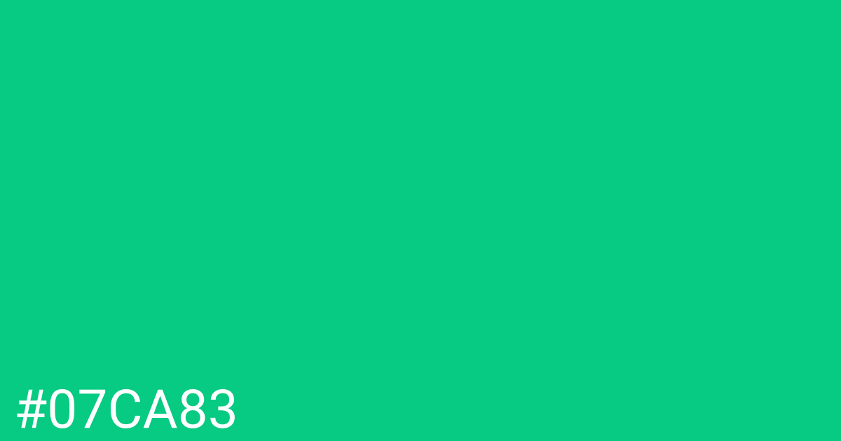 Hex color #07ca83 graphic