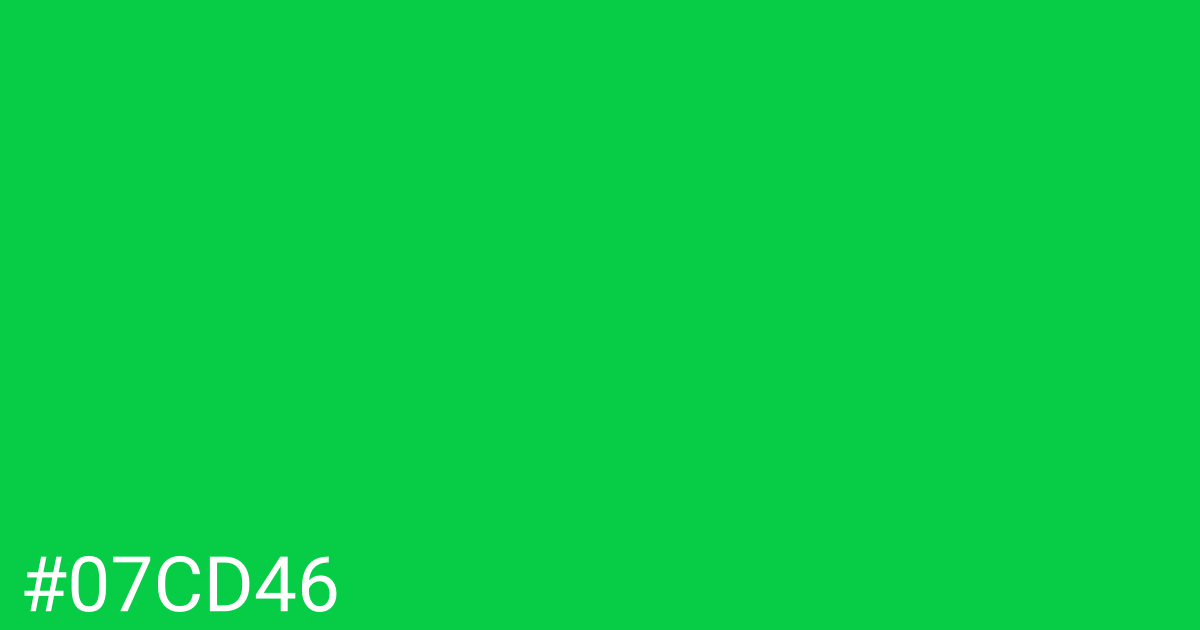 Hex color #07cd46 graphic