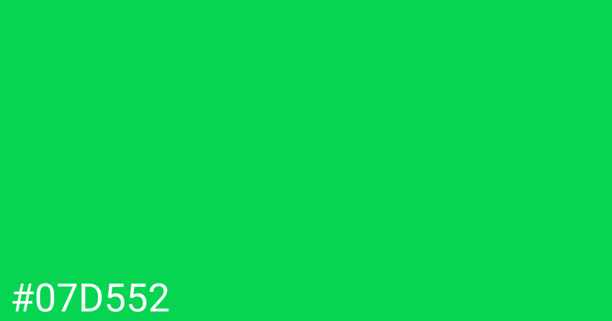 Hex color #07d552 graphic