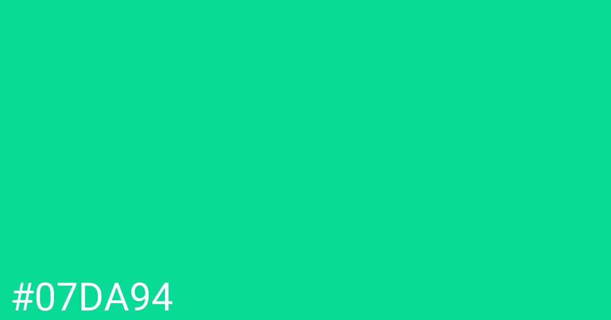 Hex color #07da94 graphic