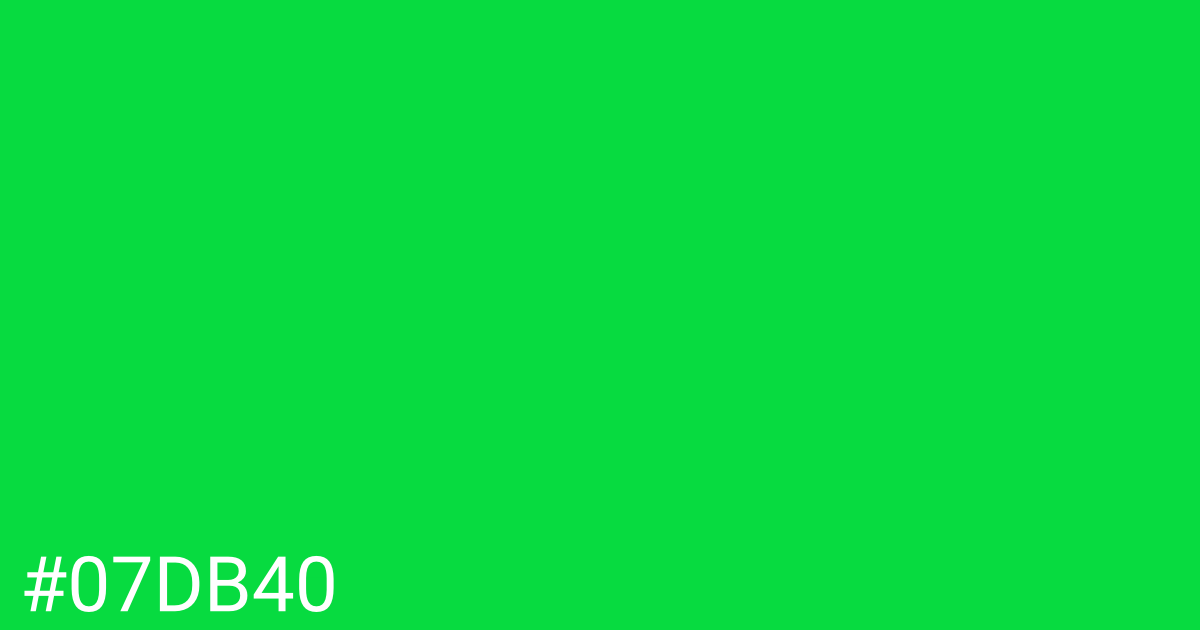 Hex color #07db40 graphic