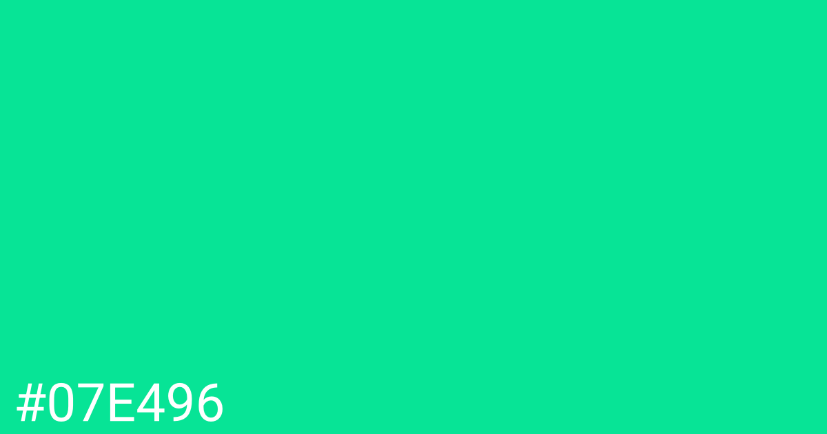 Hex color #07e496 graphic