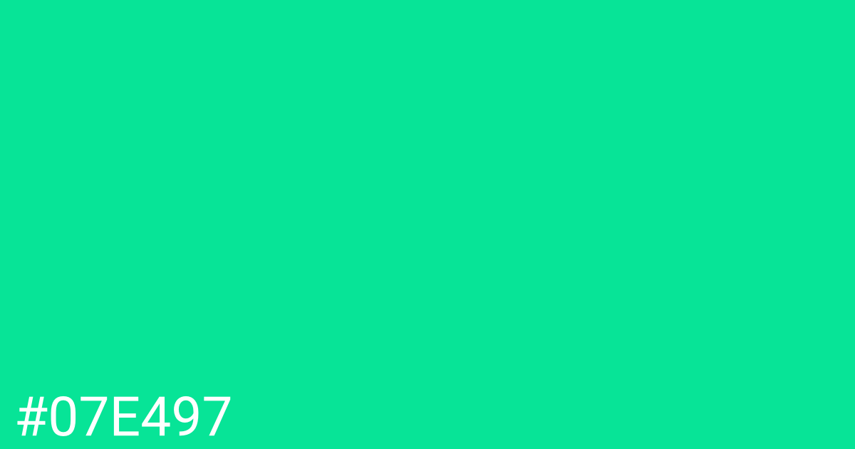 Hex color #07e497 graphic