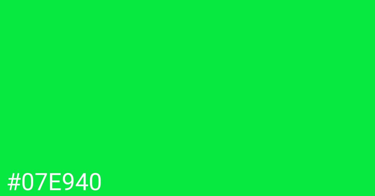 Hex color #07e940 graphic