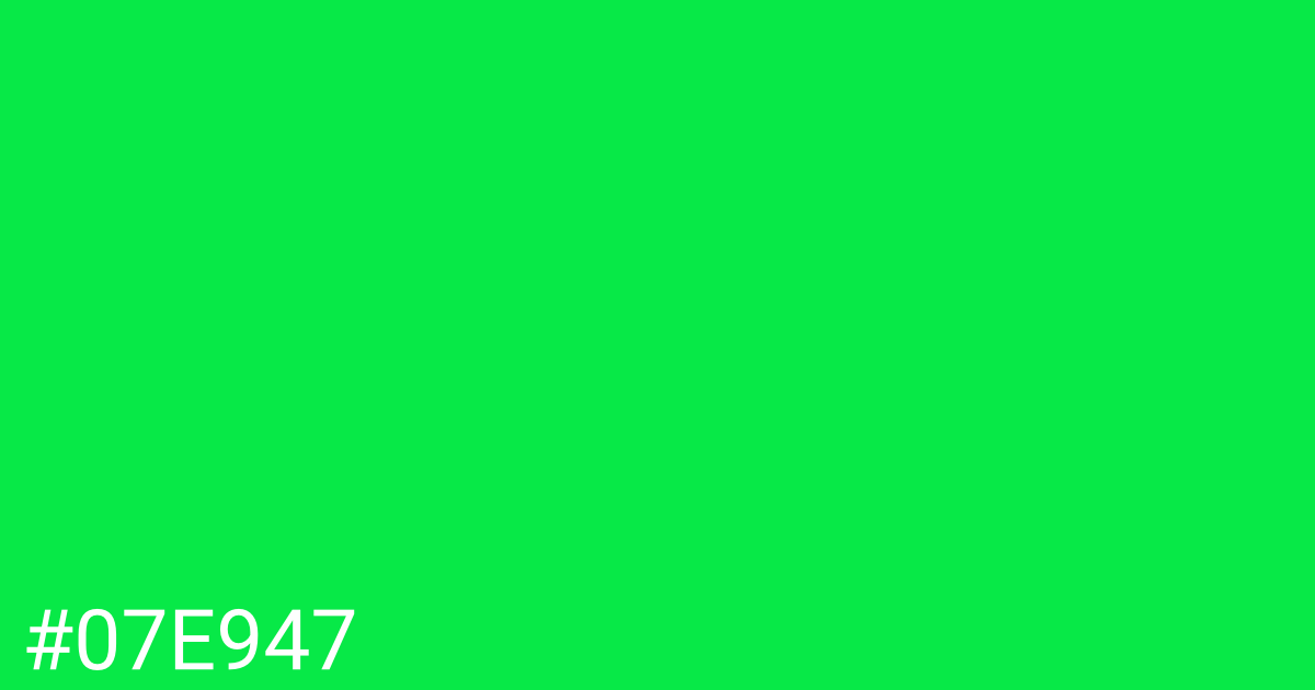 Hex color #07e947 graphic