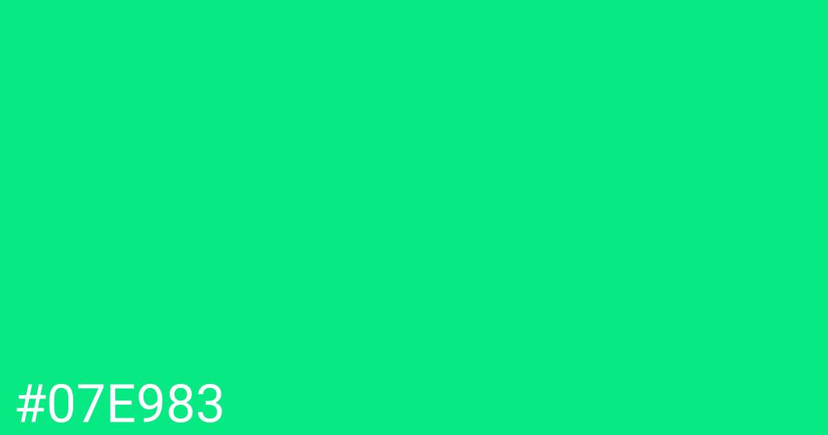 Hex color #07e983 graphic