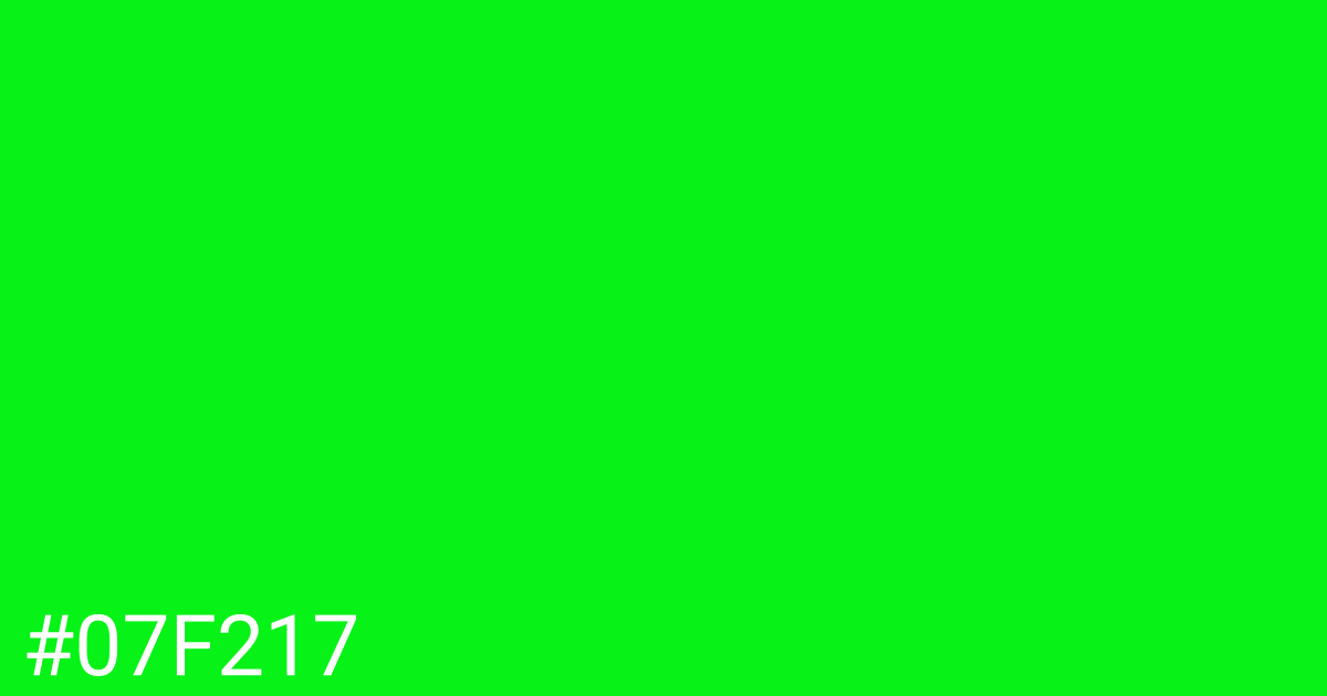 Hex color #07f217 graphic