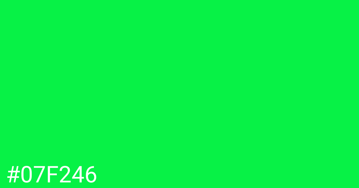 Hex color #07f246 graphic