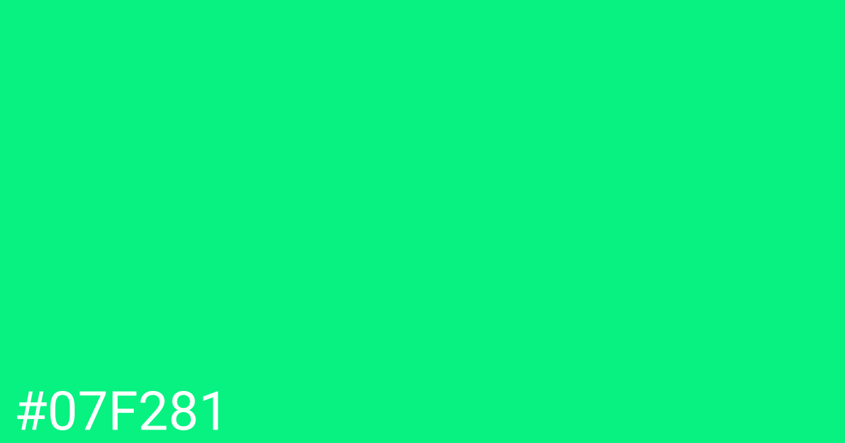 Hex color #07f281 graphic