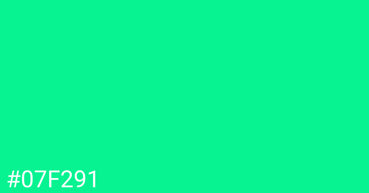 Hex color #07f291 graphic